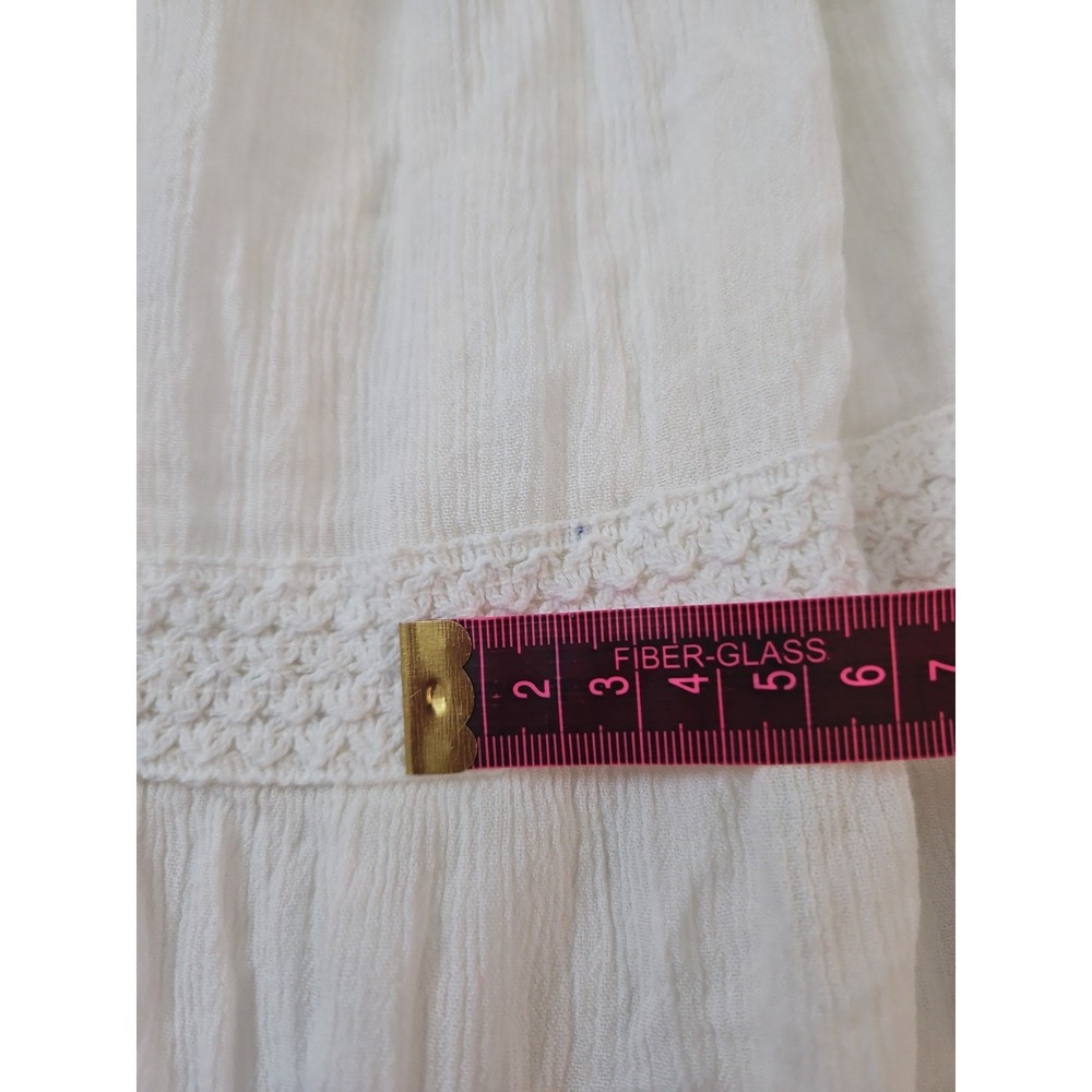 Studio West Apparel White Tiered Boho Midi Skirt Petite Small (PS) - Picture 8 of 12